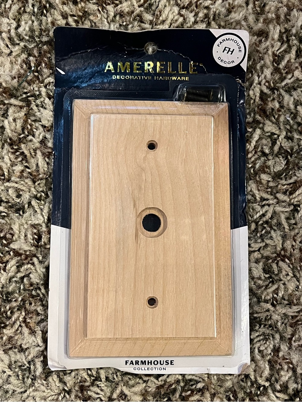 Rustic 1 Gang Phone Jack Wall Plate